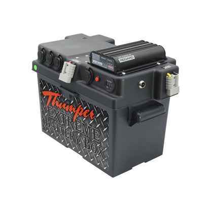 THUMPER REDARC DC-DC CLASSIC BATTERY BOX + THUMPER 120AH AGM + 8MM CIRCUIT BREAKER LOOM KIT + TRAY