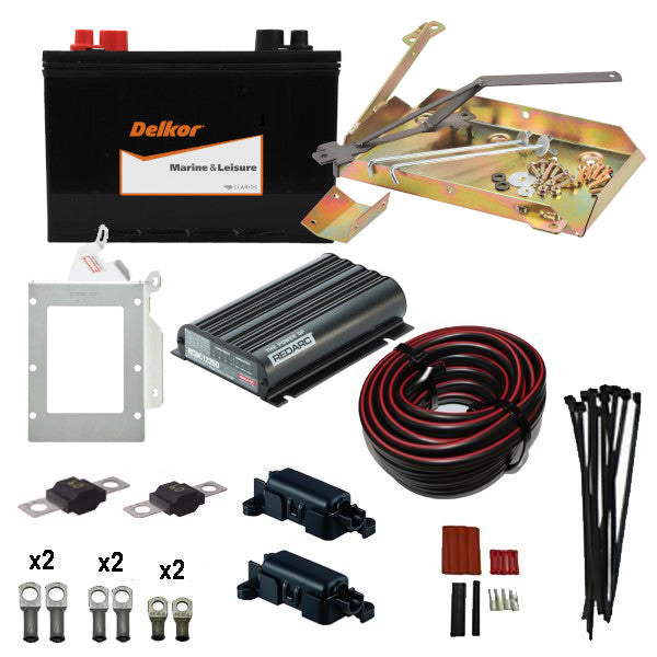 PATROL GU Y61 BC-DC UNDER BONNET DUAL BATTERY COMPLETE PACKAGE