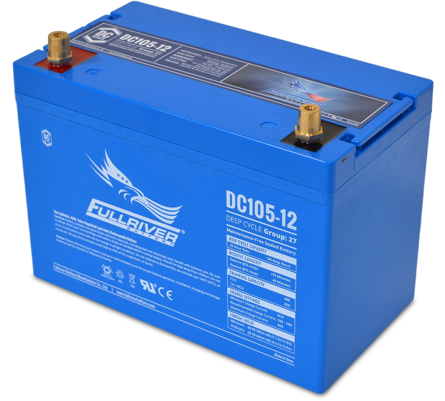 FULLRIVER DC SERIES 12V 105AH AGM BATTERY