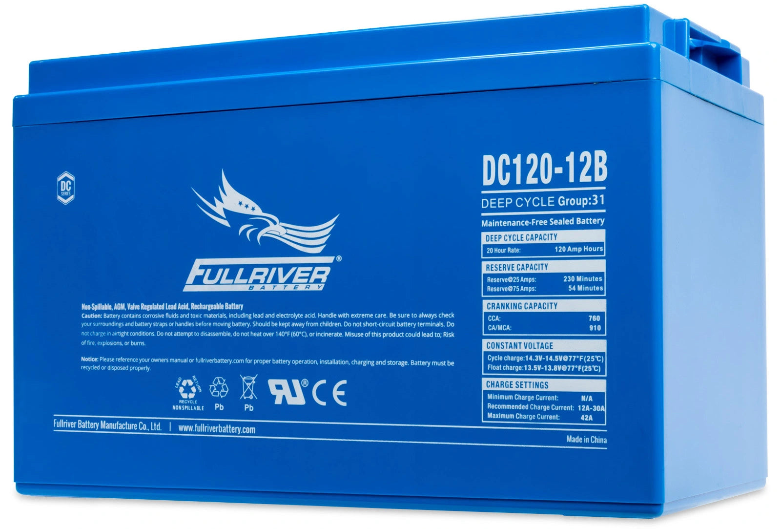 FULLRIVER DC SERIES 12V 120A AGM BATTERY – Home Of 12 Volt Northern