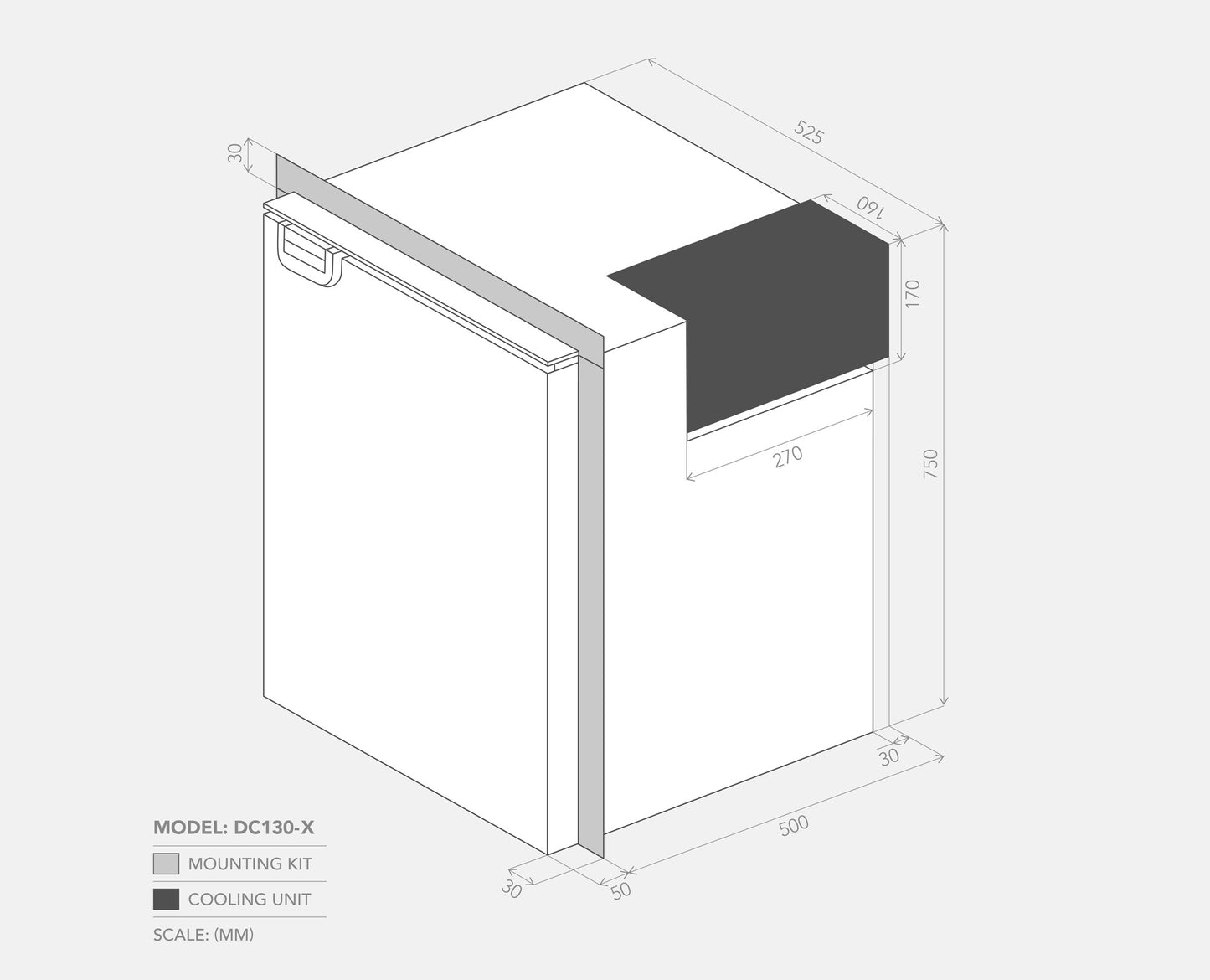 BUSHMAN DC130-X CARAVAN FRIDGE