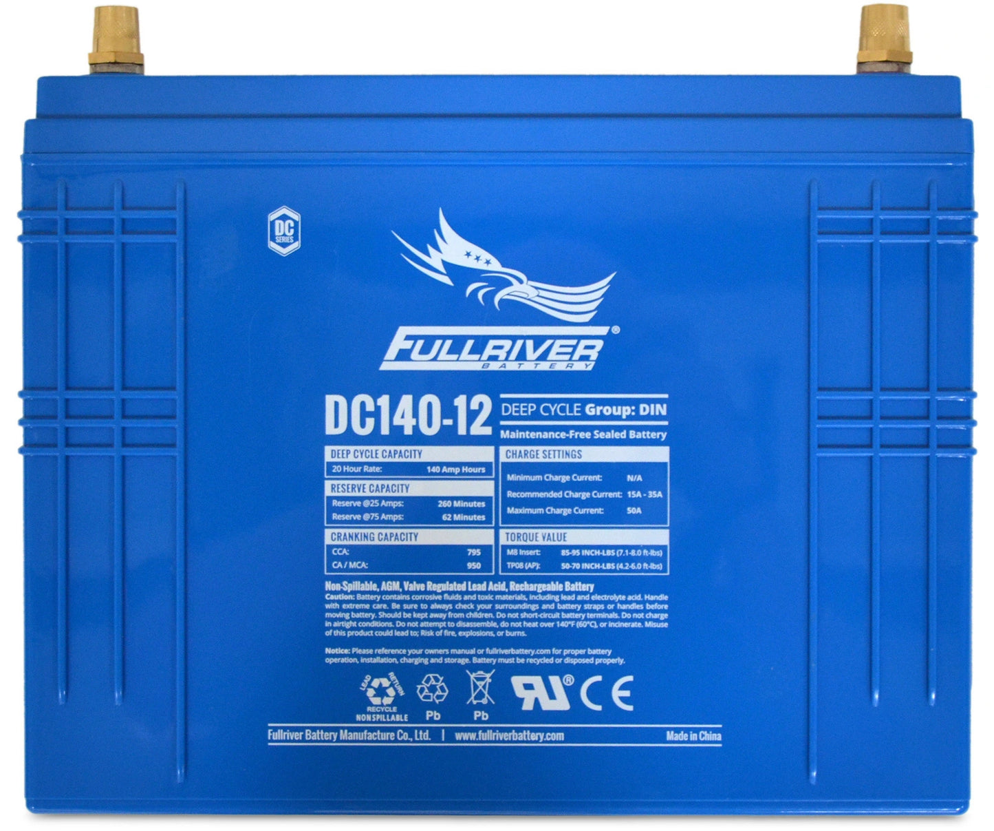 FULLRIVER DC SERIES 12V 140AH AGM BATTERY