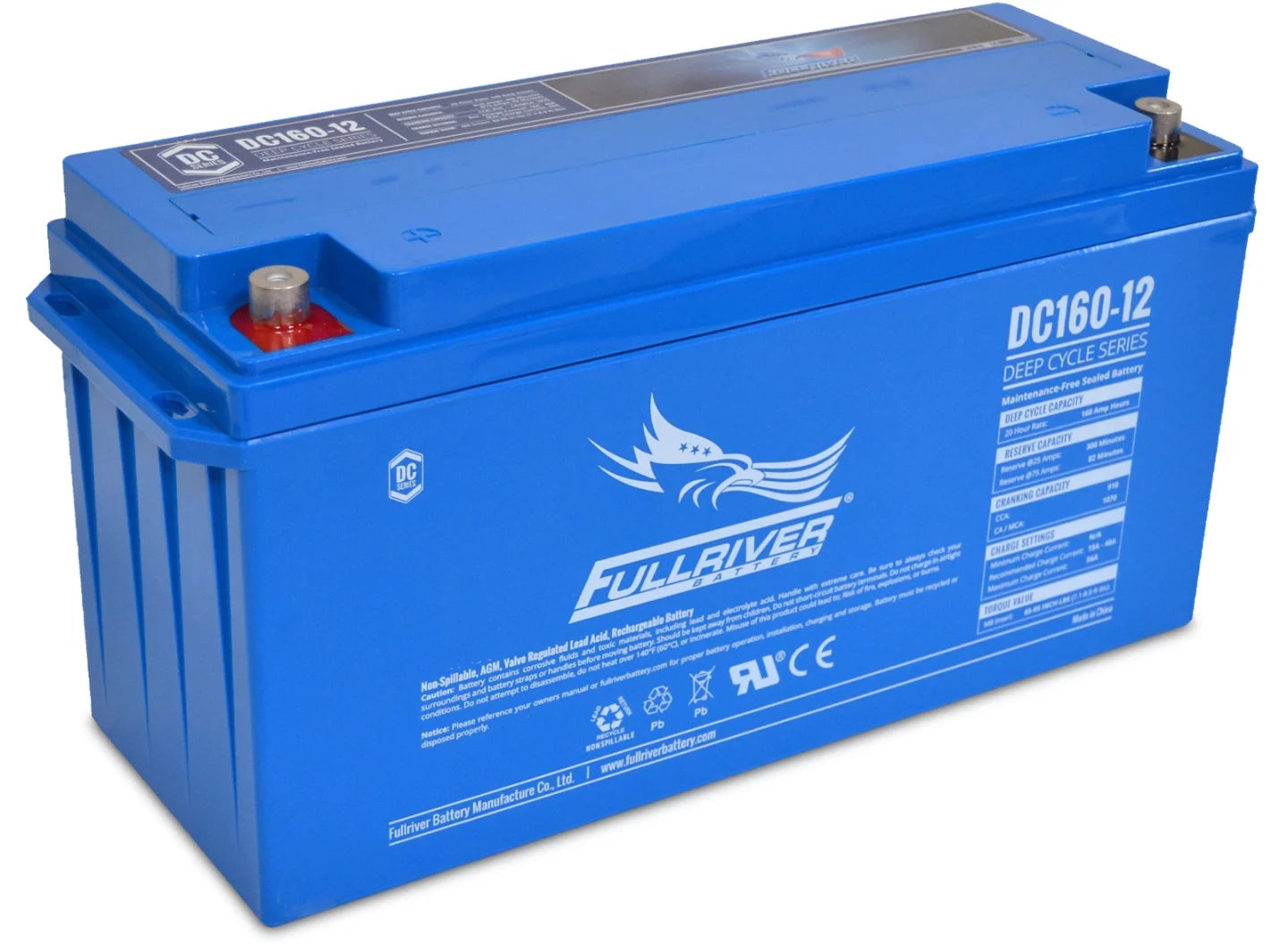 FULLRIVER DC SERIES 12V 160AH AGM BATTERY