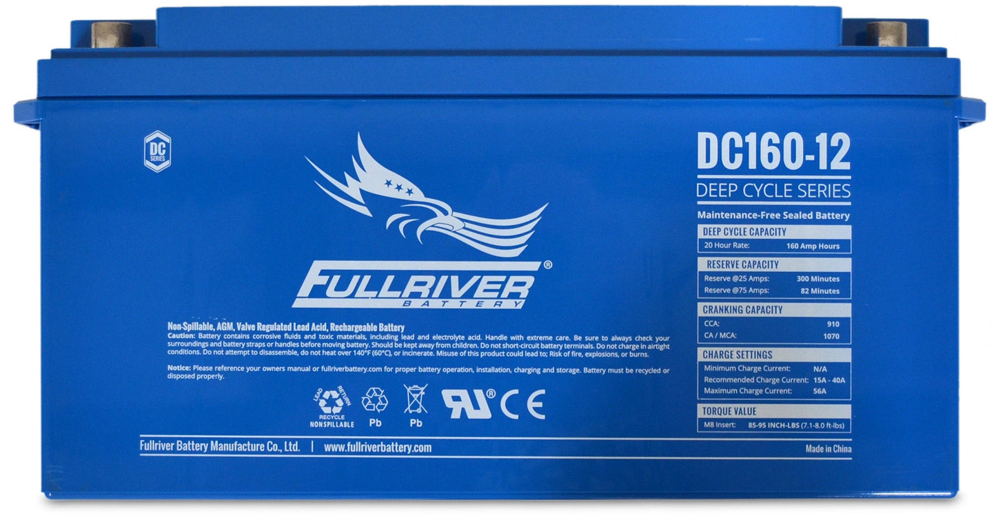 FULLRIVER DC SERIES 12V 160AH AGM BATTERY