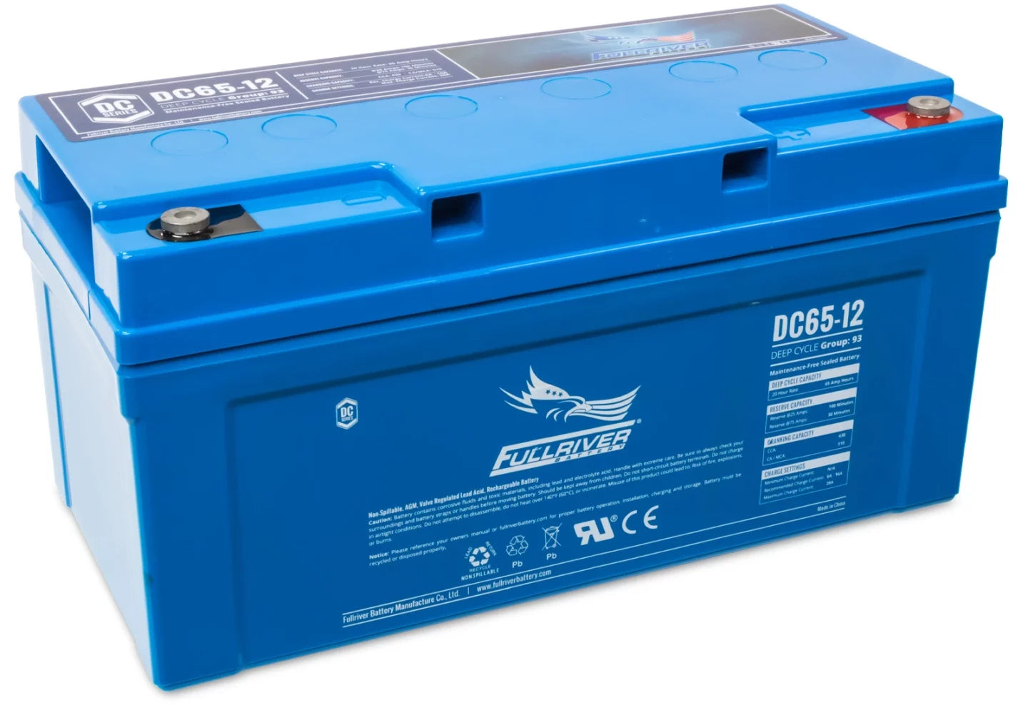 FULLRIVER DC SERIES 12V 65AH AGM BATTERY