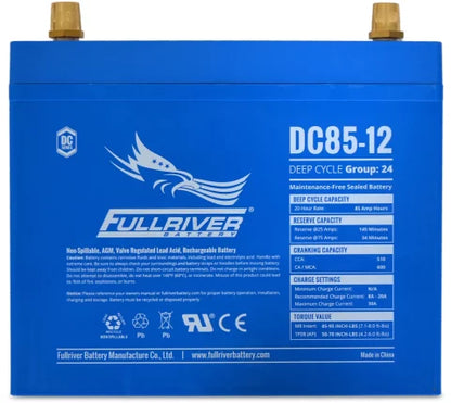 FULLRIVER DC SERIES 12V 85A AGM BATTERY