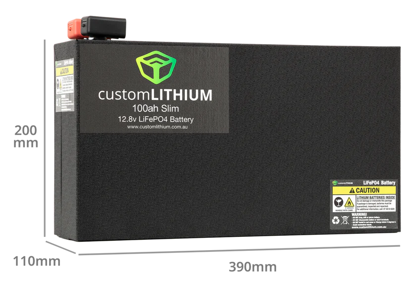 CUSTOM LITHIUM 12V 100AH 180BMS SLIM LITHIUM BATTERY