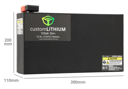 CUSTOM LITHIUM 12V 100AH 180BMS SLIM LITHIUM BATTERY