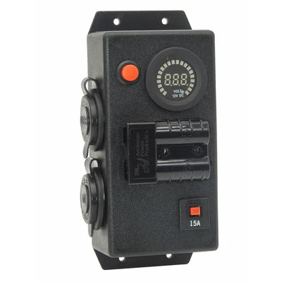 12V/24V LHM VOLT CONTROL BOX - 1X MERIT 1X DUAL USB 1X 50A ANDERSON