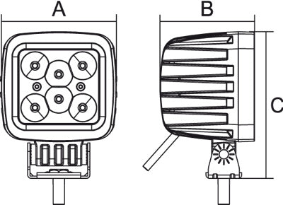 500 SERIES HEAVY DUTY LED SQUARE WORK LIGHTS