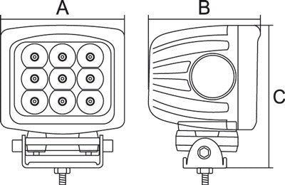 500 SERIES HEAVY DUTY LED SQUARE WORK LIGHTS