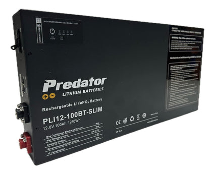 PREDATOR 100AH 80A BMS SLIMLINE LiFePO4 BATTERY