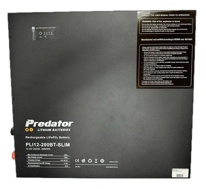 PREDATOR 200AH 150A BMS SLIMLINE LiFePO4 BATTERY