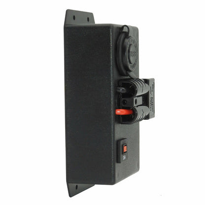 12V/24V RHM CONTROL BOX - 2X CIGARETTE 1X DUAL USB 1X 50A ANDERSON