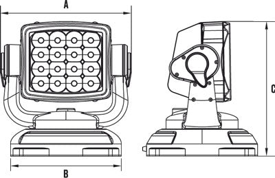 RVRWL SERIES 48W LED REMOTE CONTROLLED SPOT BEAM WORK LIGHT