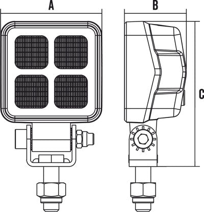 1252 SERIES 12W LED FLOOD BEAM WORK LIGHT