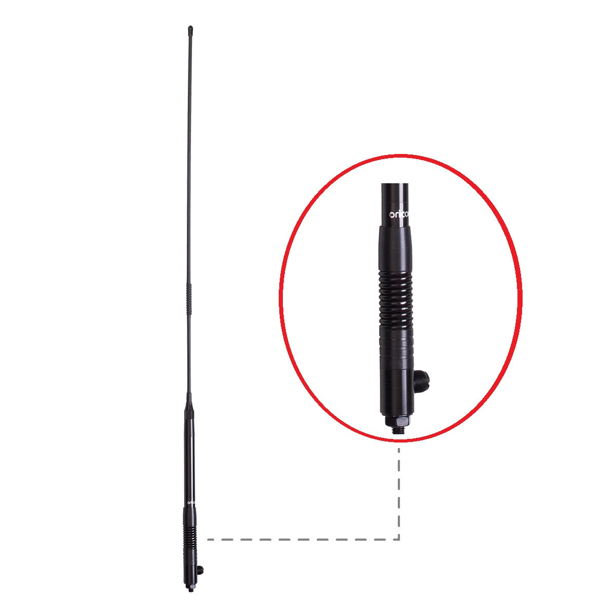 ANU250 UHF CB 6.5 dBi ANTENNA + ELEVATED FEED AND FLEXIBLE WHIP