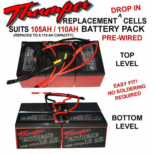 THUMPER BATTERY PACK REPLACEMENT BATTERIES